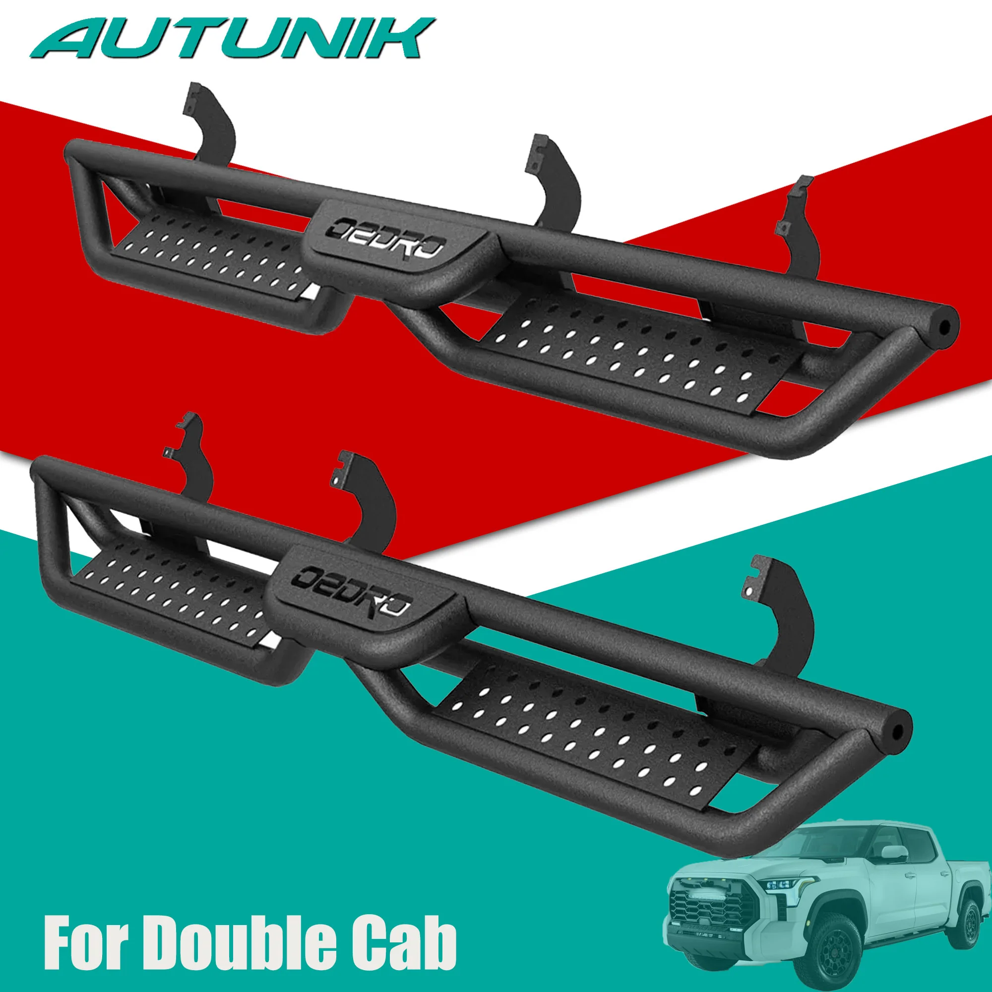6'' Running Boards for 2022-2026 Toyota Tundra Double Cab Drop Bars Truck Side Steps