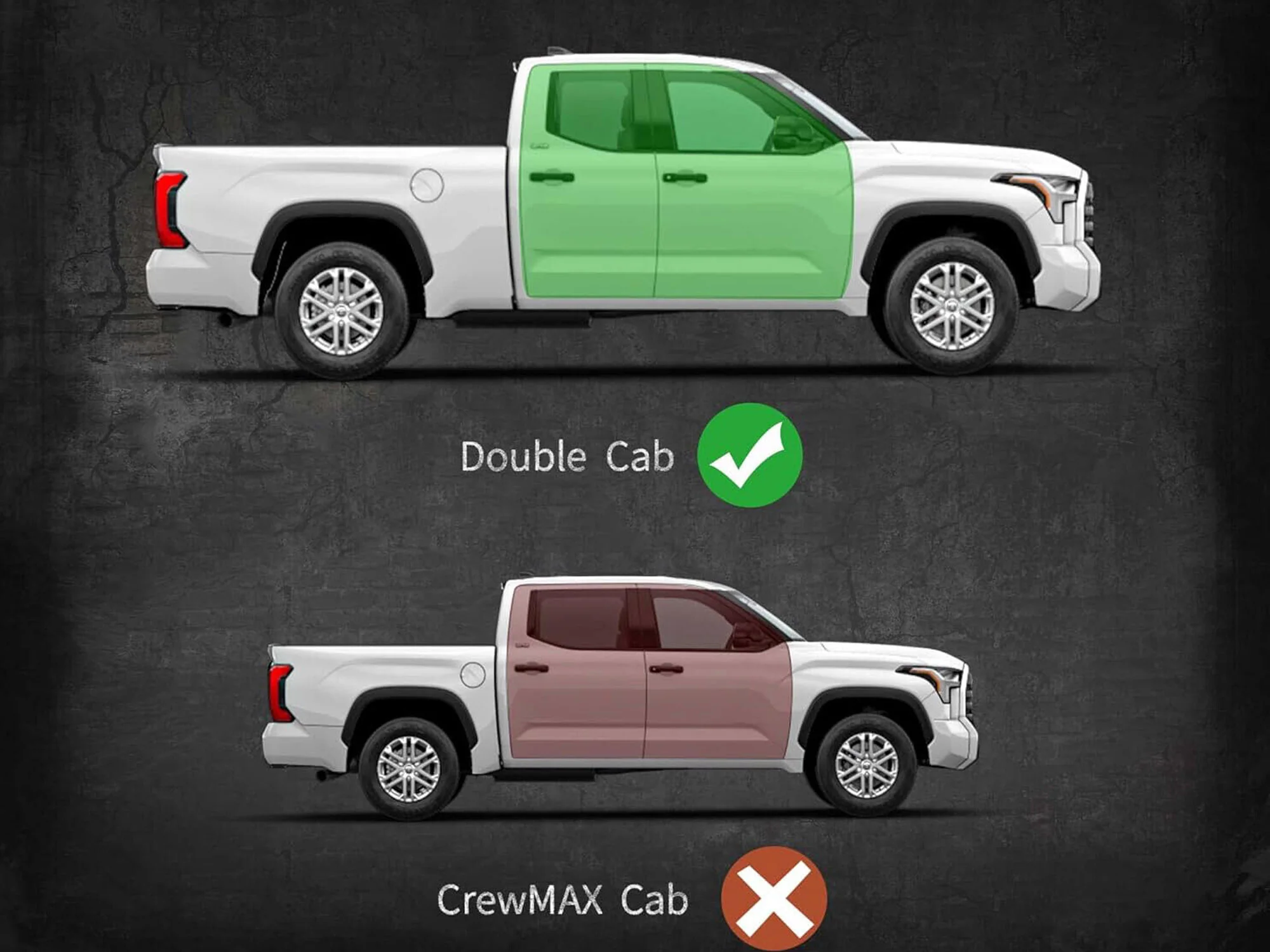 6'' Running Boards for 2022-2026 Toyota Tundra Double Cab Drop Bars Truck Side Steps - Image 2