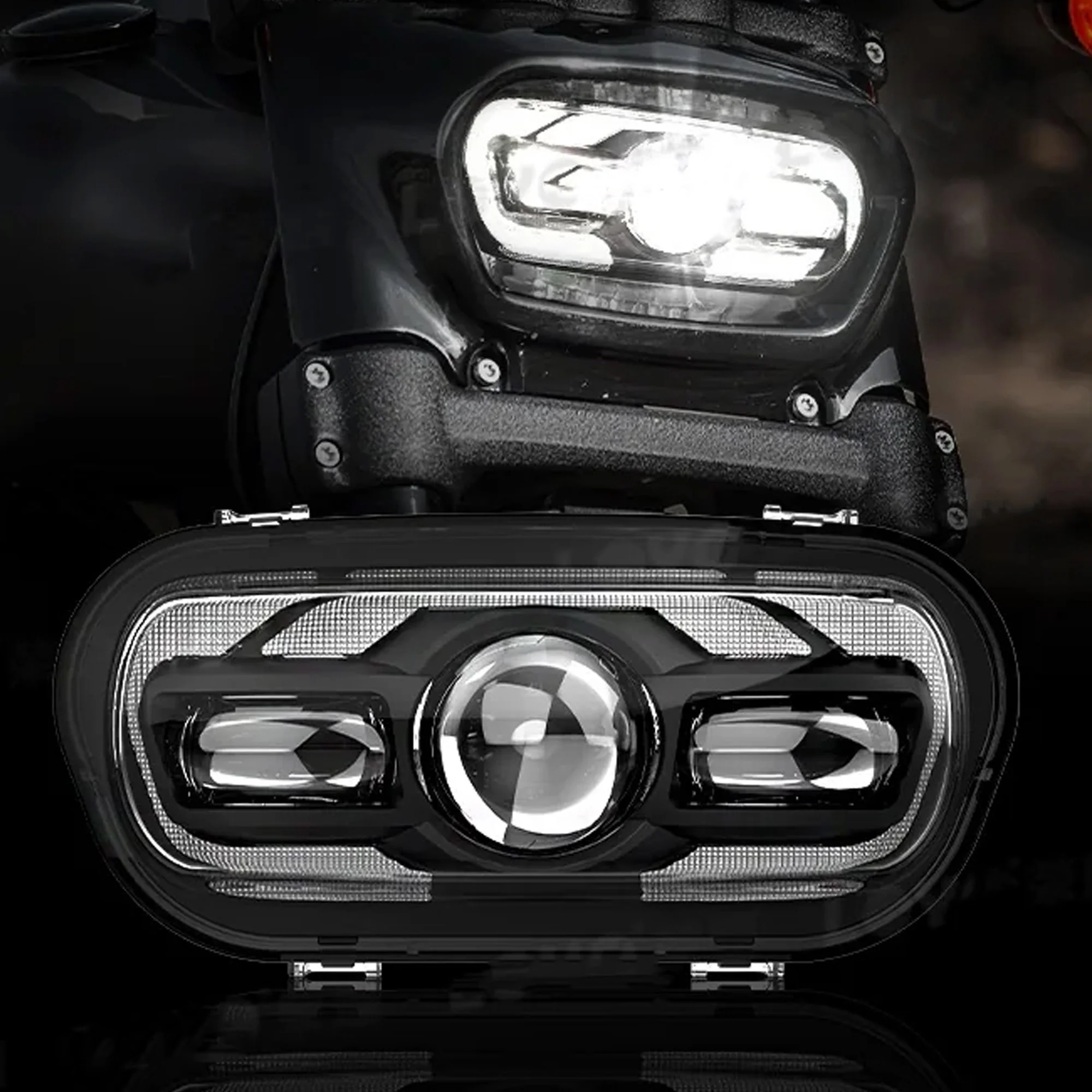 65W LED DRL Headlight Dual Front Lamps for Softail Fat Bob / Fat Bob 114 FXFBS