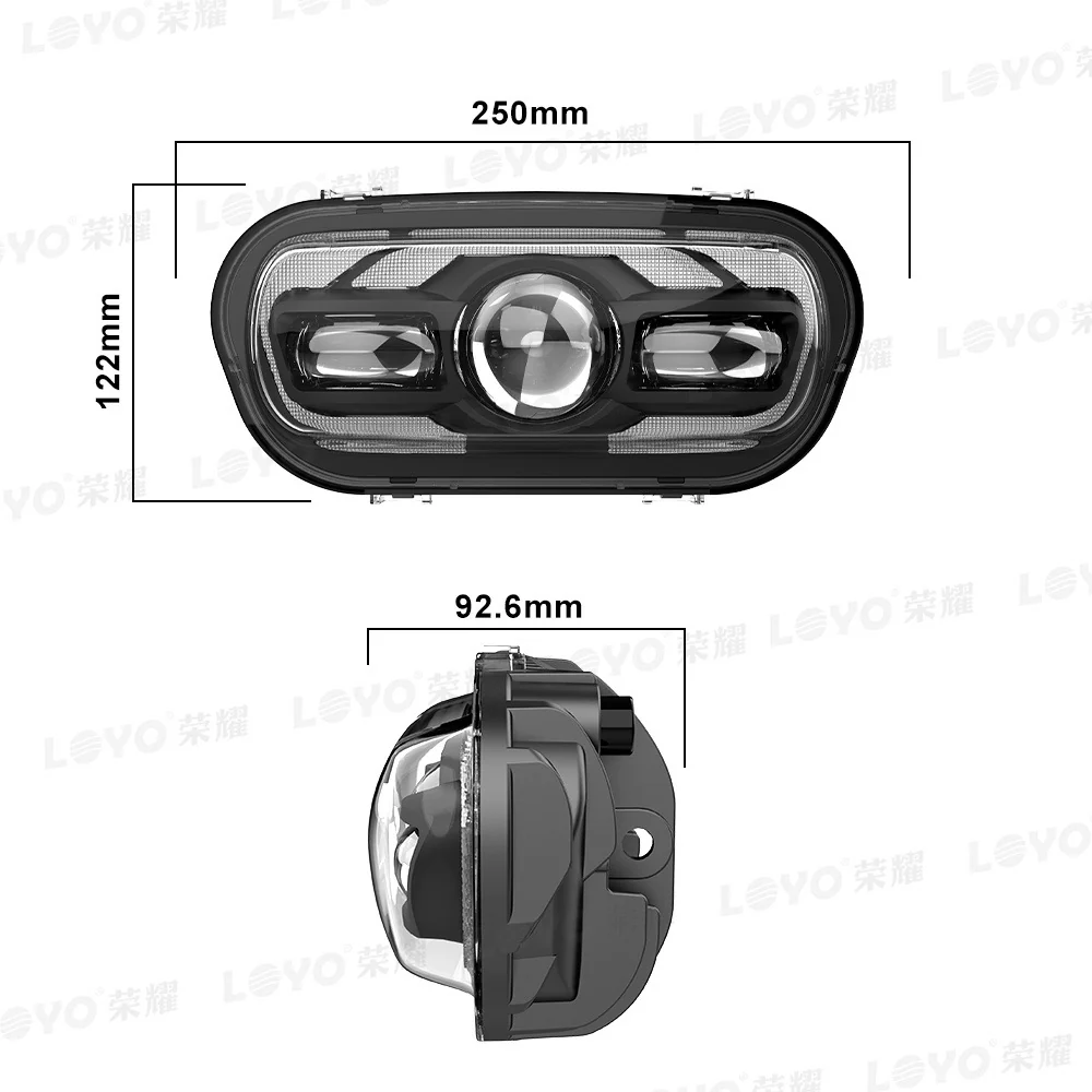 65W LED DRL Headlight Dual Front Lamps for Softail Fat Bob / Fat Bob 114 FXFBS - Image 5