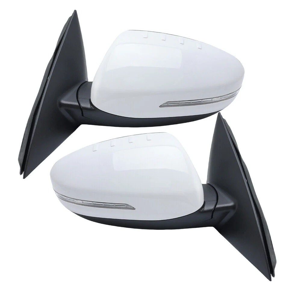 6Pin Right&Left For Kia Optima 2014-2016 Side Mirror White Heated W/Turn Signal Light Manual Folding - Image 2