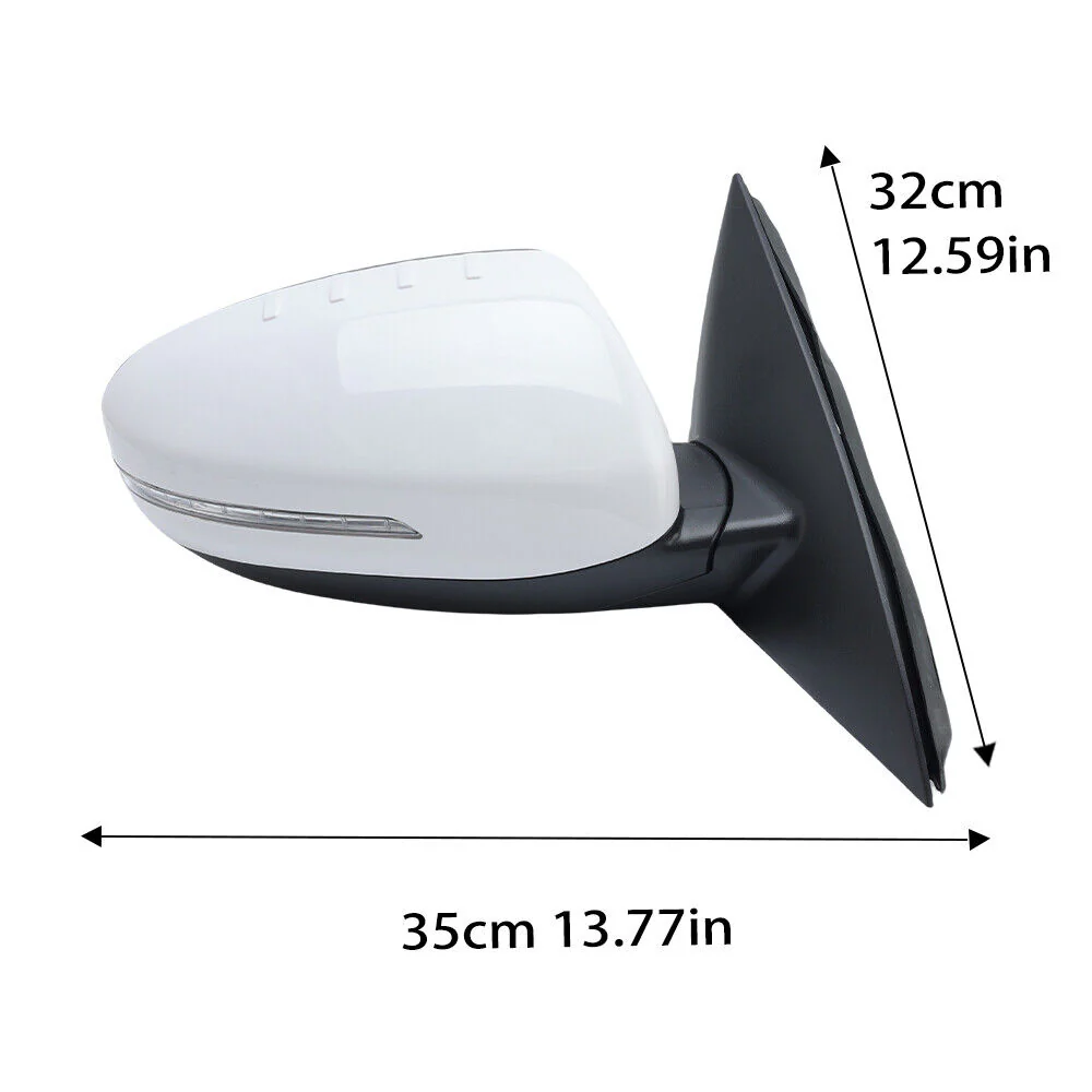 6Pin Right&Left For Kia Optima 2014-2016 Side Mirror White Heated W/Turn Signal Light Manual Folding - Image 9