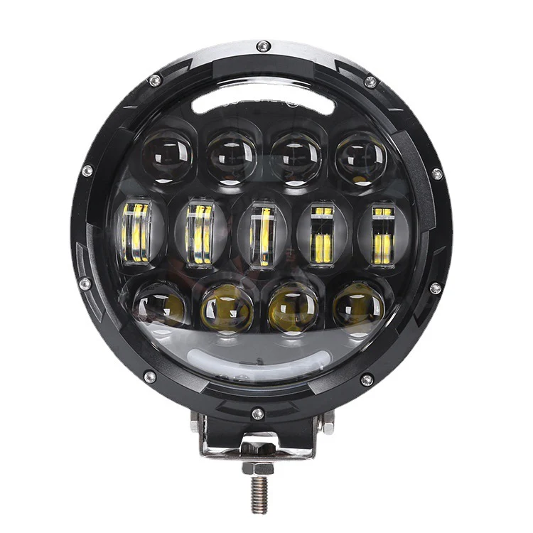 7 Inch LED Work Light Bar DRL Round Combo For Driving Offroad Truck - Image 5