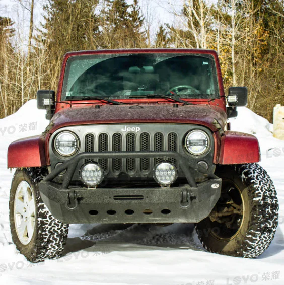 7 Inch LED Work Light Bar DRL Round Combo For Driving Offroad Truck - Image 8