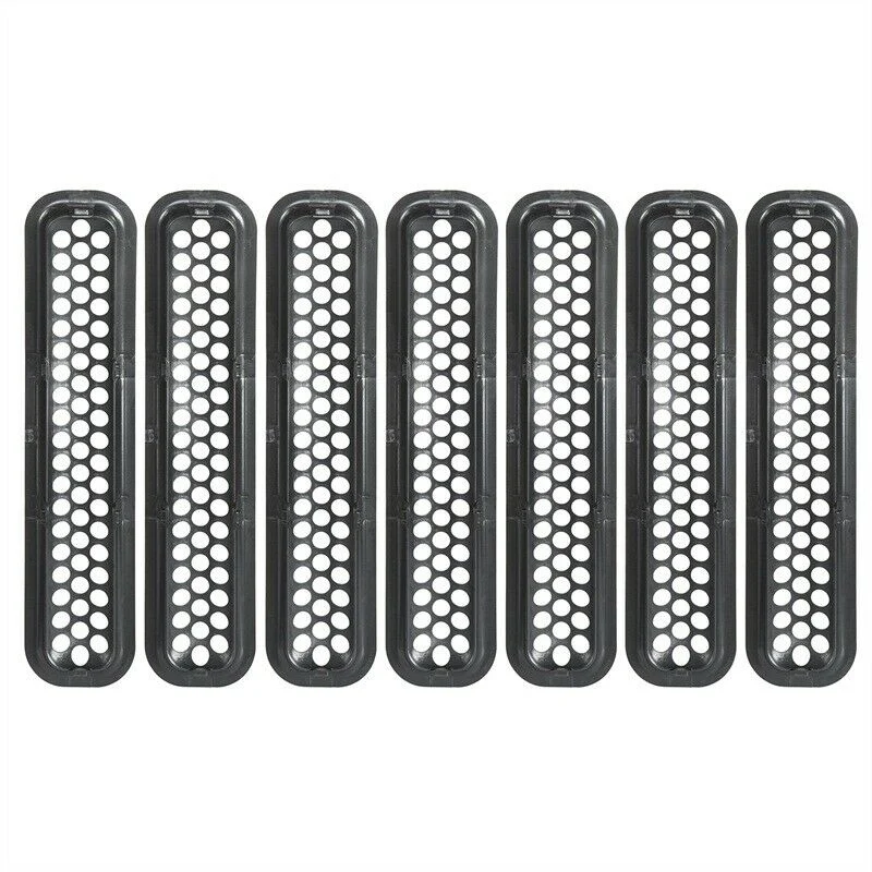 7PCS Front Grille Insert Mesh Grill Chip for Jeep Wrangler TJ 1997-2006 - Image 8