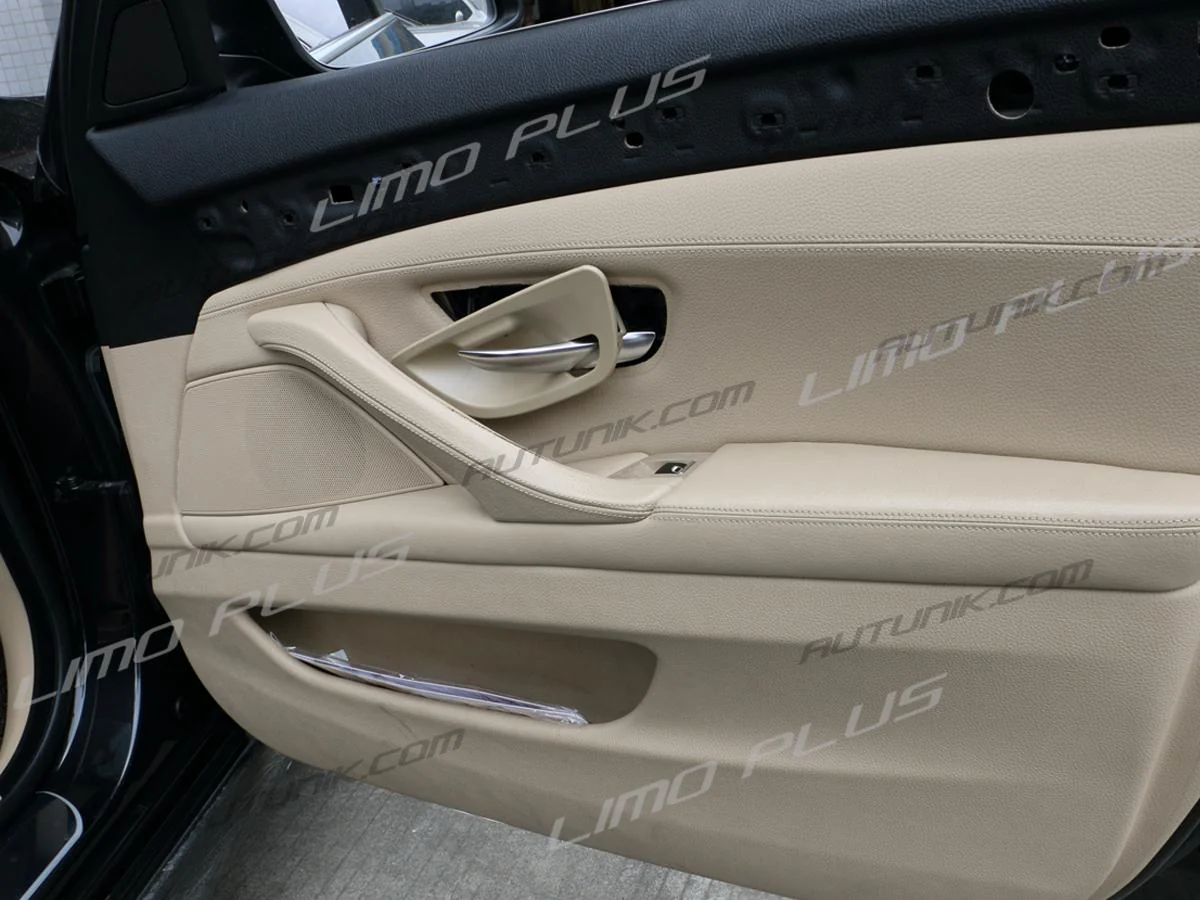 7pcs Beige Leather Door Handle Trim for BMW 5 Series F10 F11 2010–2016 Interior Set - Image 3