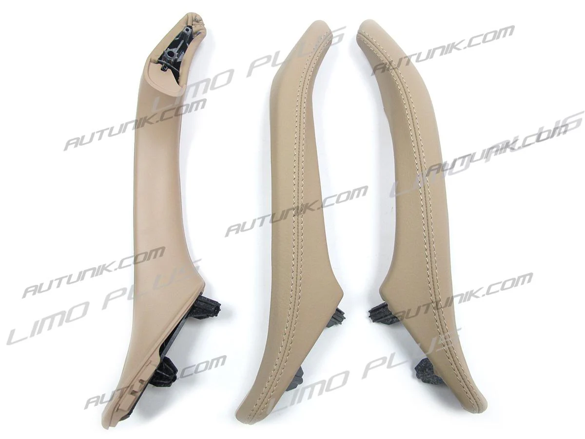 7pcs Beige Leather Door Handle Trim for BMW 5 Series F10 F11 2010–2016 Interior Set - Image 7