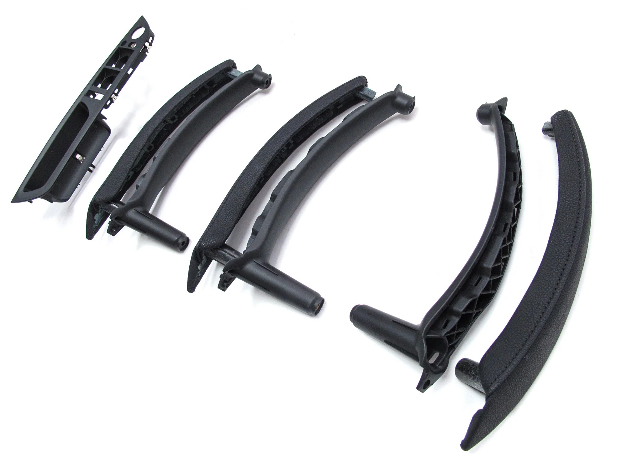 7x Black Leather Inner Interior Door Pull Handle Trim for BMW X5 E70 X6 E71 E72 it56 - Image 4