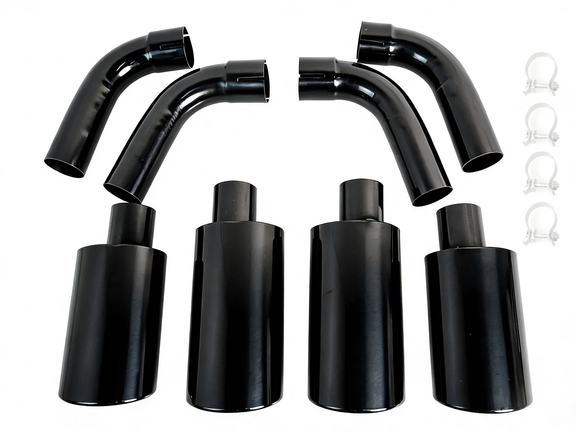 8pcs Quad Exhaust Tips Black For Mercedes G-Class W463 W464 G500 G550 G63 G65 2002-2024 - Image 4
