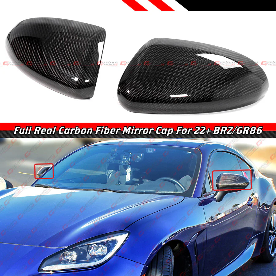 Add-On For 2022–2026 Subaru BRZ Toyota GR86 Full Dry Carbon Fiber Side Mirror Cover Caps - Image 2