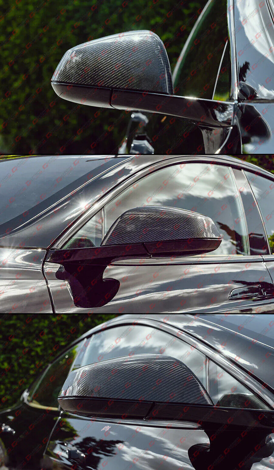 Add-On Real Carbon Fiber Mirror Cover Caps fit for 2021-2023 Tesla Models S - Image 6