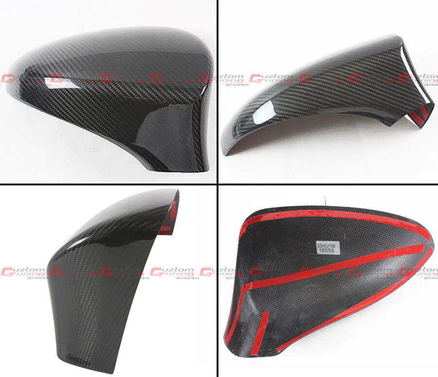 Add-On Real Carbon Fiber Mirror Cover Caps Replacement for Lexus IS ES GS LS CT RC 2013-2020 - Image 2
