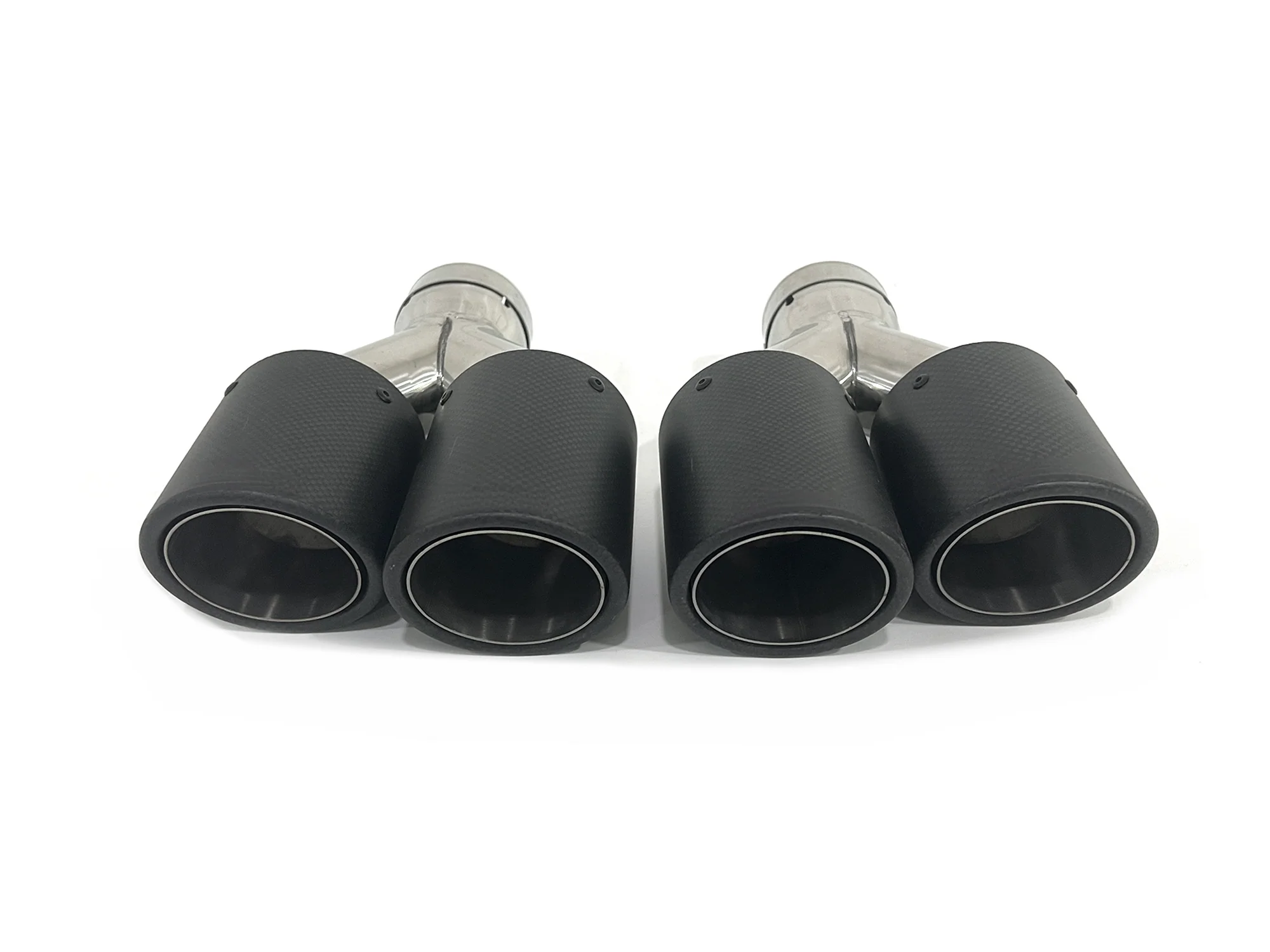 AK Style Matte Carbon Fiber Exhaust Tip Upgrade 65mm Inlet - Image 2