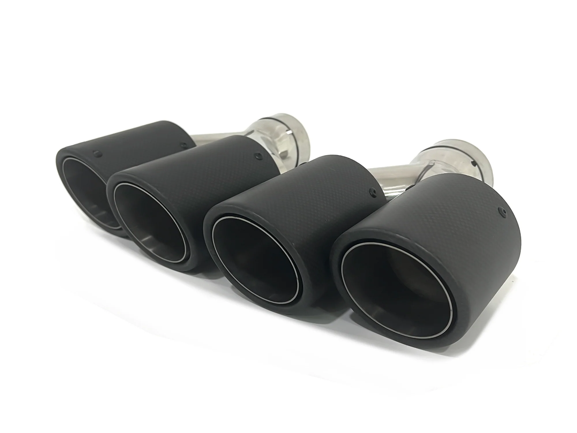 AK Style Matte Carbon Fiber Exhaust Tip Upgrade 65mm Inlet - Image 3