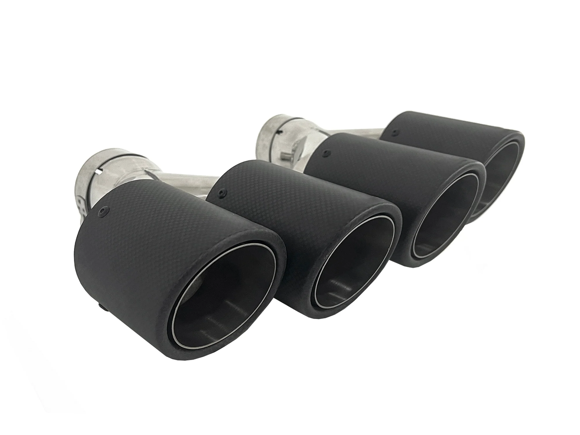 AK Style Matte Carbon Fiber Exhaust Tip Upgrade 65mm Inlet - Image 4
