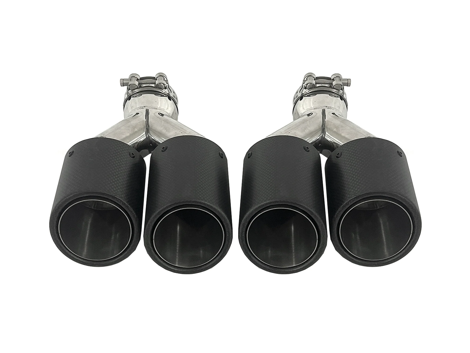 AK Style Matte Carbon Fiber Exhaust Tip Upgrade 65mm Inlet - Image 5
