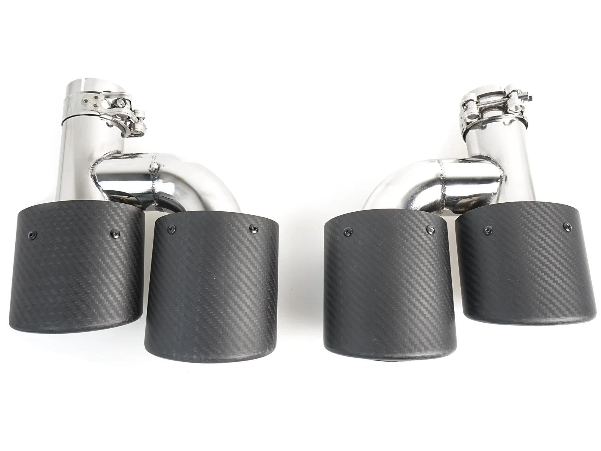 Dual Matte Carbon Exhaust Pipe Tips for Audi A4 A5 A6 A7 Modifications - Image 6