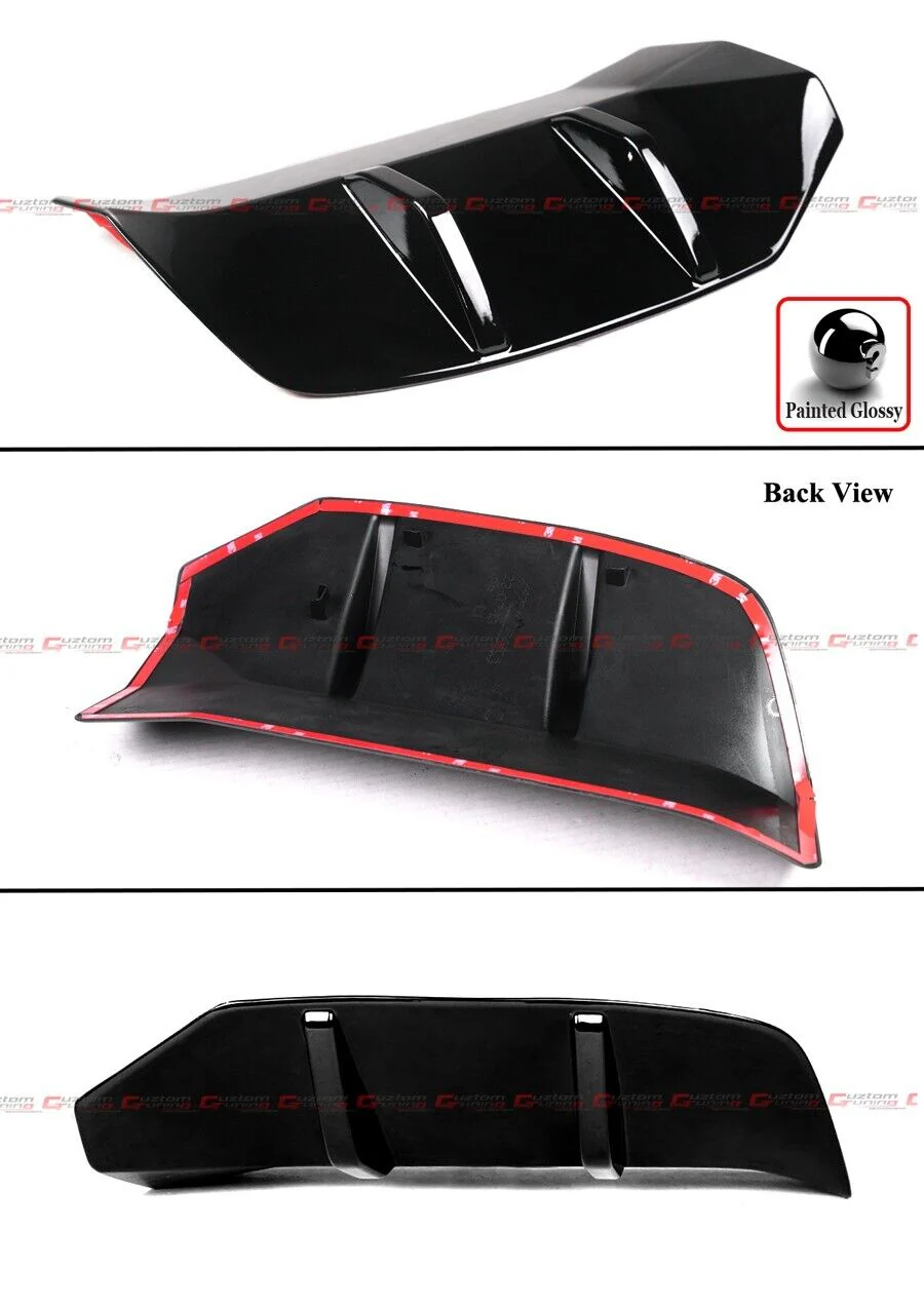 All Black Rear Bumper Diffuser w/ Corner Extensions for Honda Accord 2023-2026 - Image 4