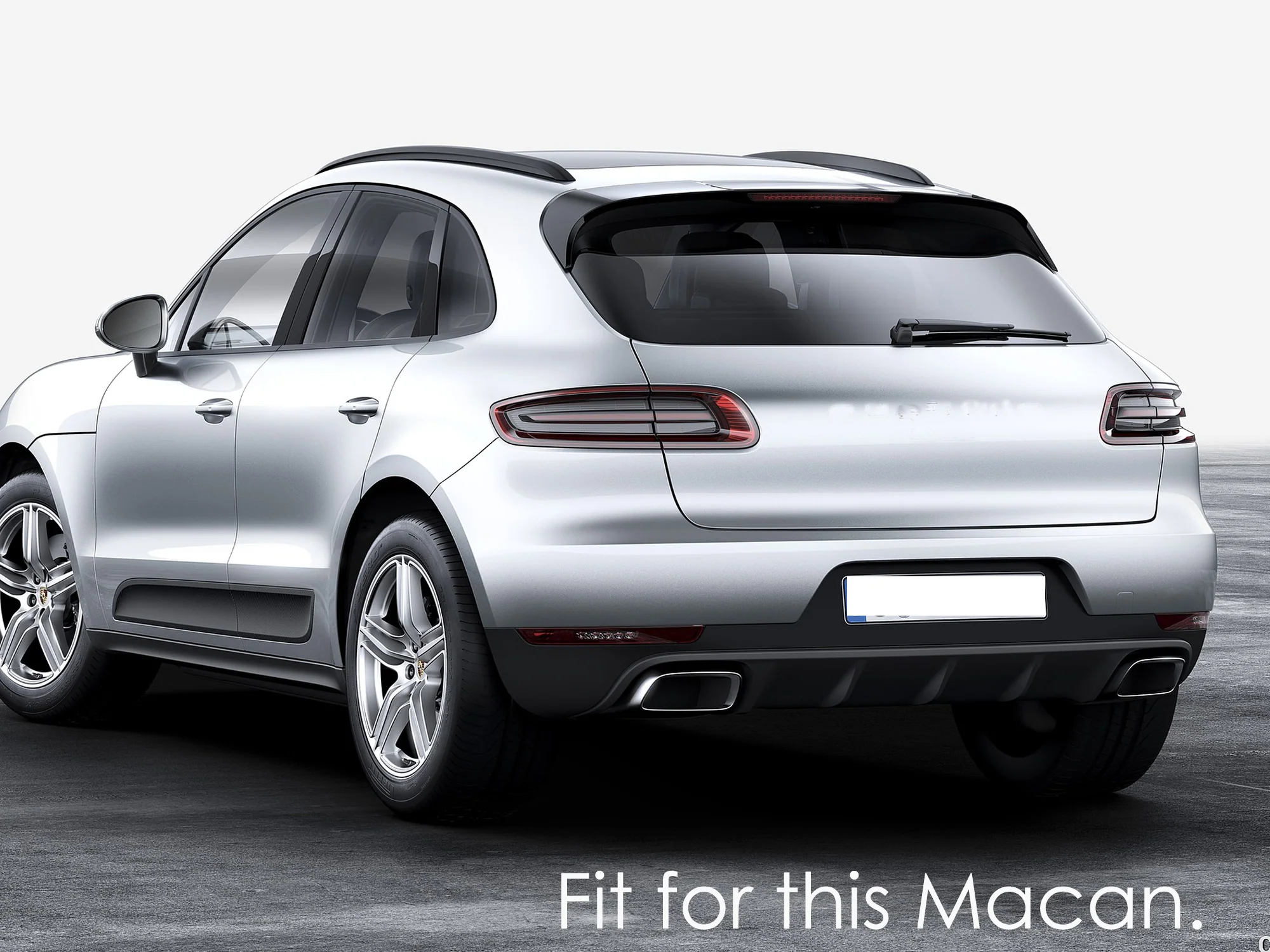 Square Exhaust Tips Muffler Pipe Black for Porsche Macan Base 2014-2018 - Image 2