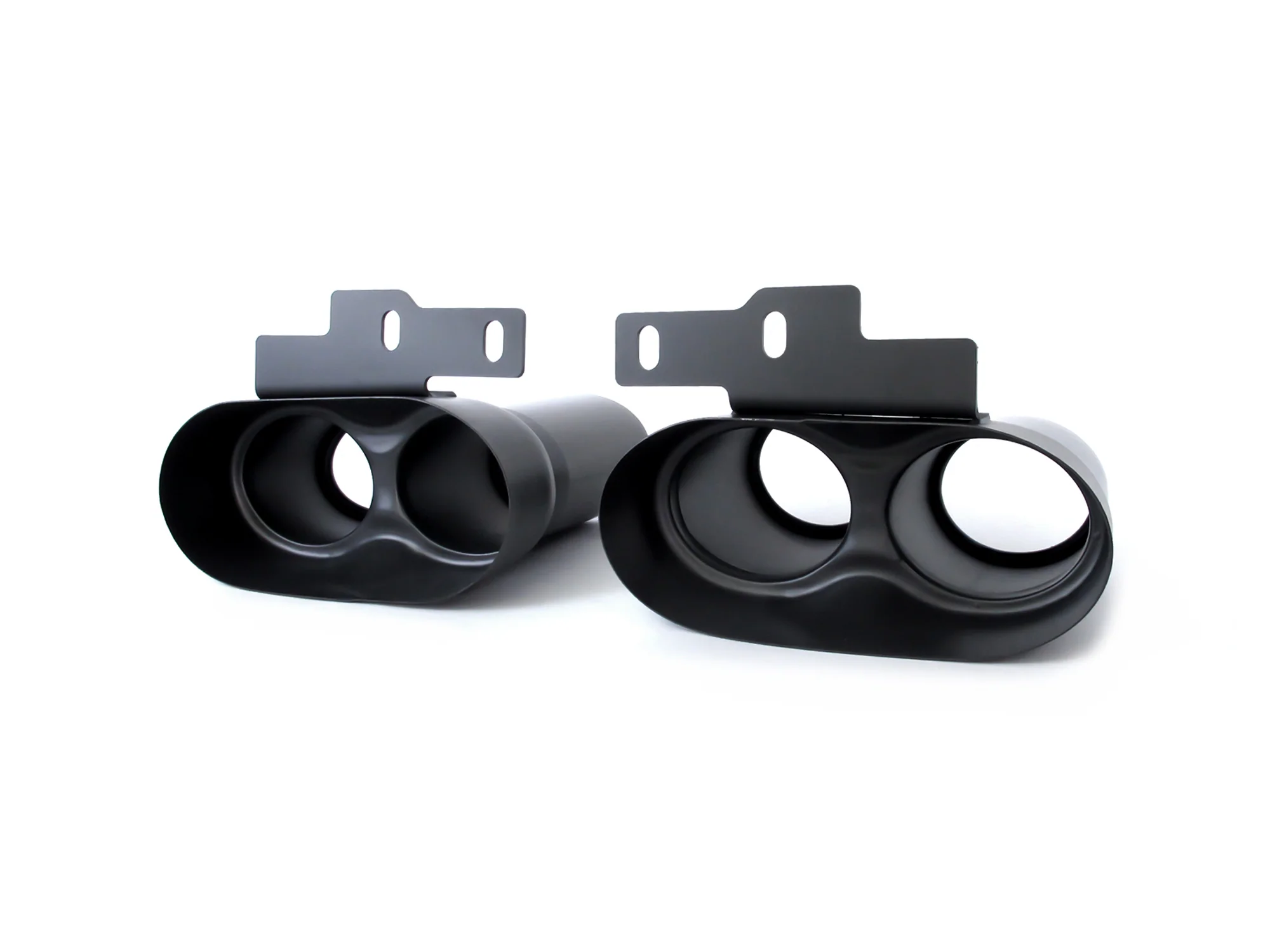 63mm Inlet Exhaust Tips Muffler Black For AUDI A6 C8 A7 2019-2024 Refit to S6 S7 - Image 11