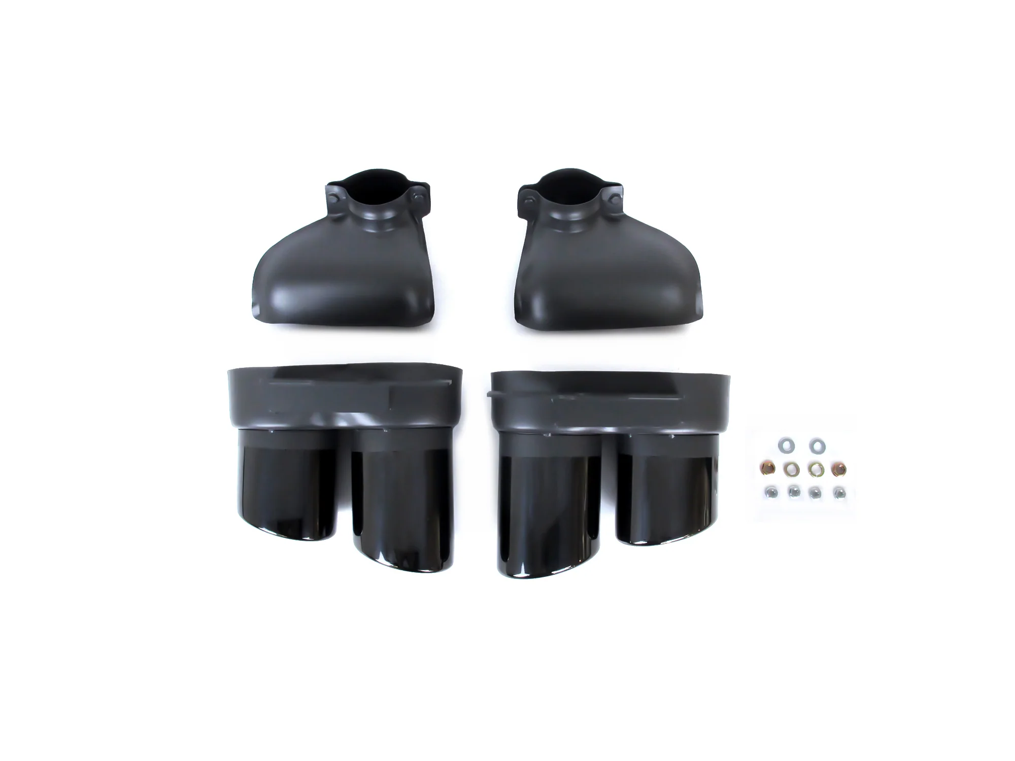 63mm Inlet Exhaust Tips Muffler Black For AUDI A6 C8 A7 2019-2024 Refit to S6 S7 - Image 6