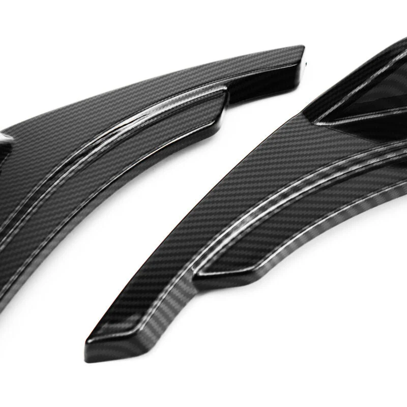 Carbon Fiber Look Rear Bumper Side Canards Aprons for Infiniti Q50 2014-2024 Rear Spats - Image 6