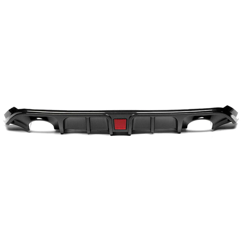 Carbon Fiber Look Rear Diffuser w/ LED Light fits Infiniti Q60 2017-2022 (NOT REAL CARBON) - Image 2