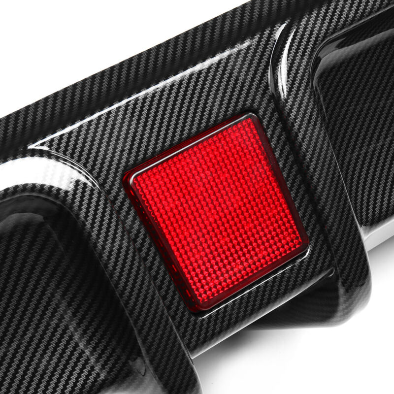 Carbon Fiber Look Rear Diffuser w/ LED Light fits Infiniti Q60 2017-2022 (NOT REAL CARBON) - Image 7