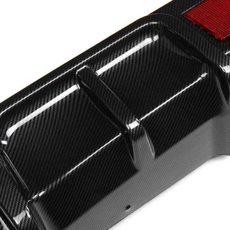 Carbon Fiber Look Rear Diffuser w/ LED Light fits Infiniti Q60 2017-2022 (NOT REAL CARBON) - Image 8