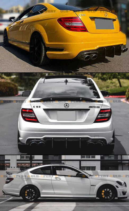 Real Carbon Fiber Rear Trunk Spoiler for Mercedes-Benz W204 2-door Coupe C204 2012-2014 - Image 3