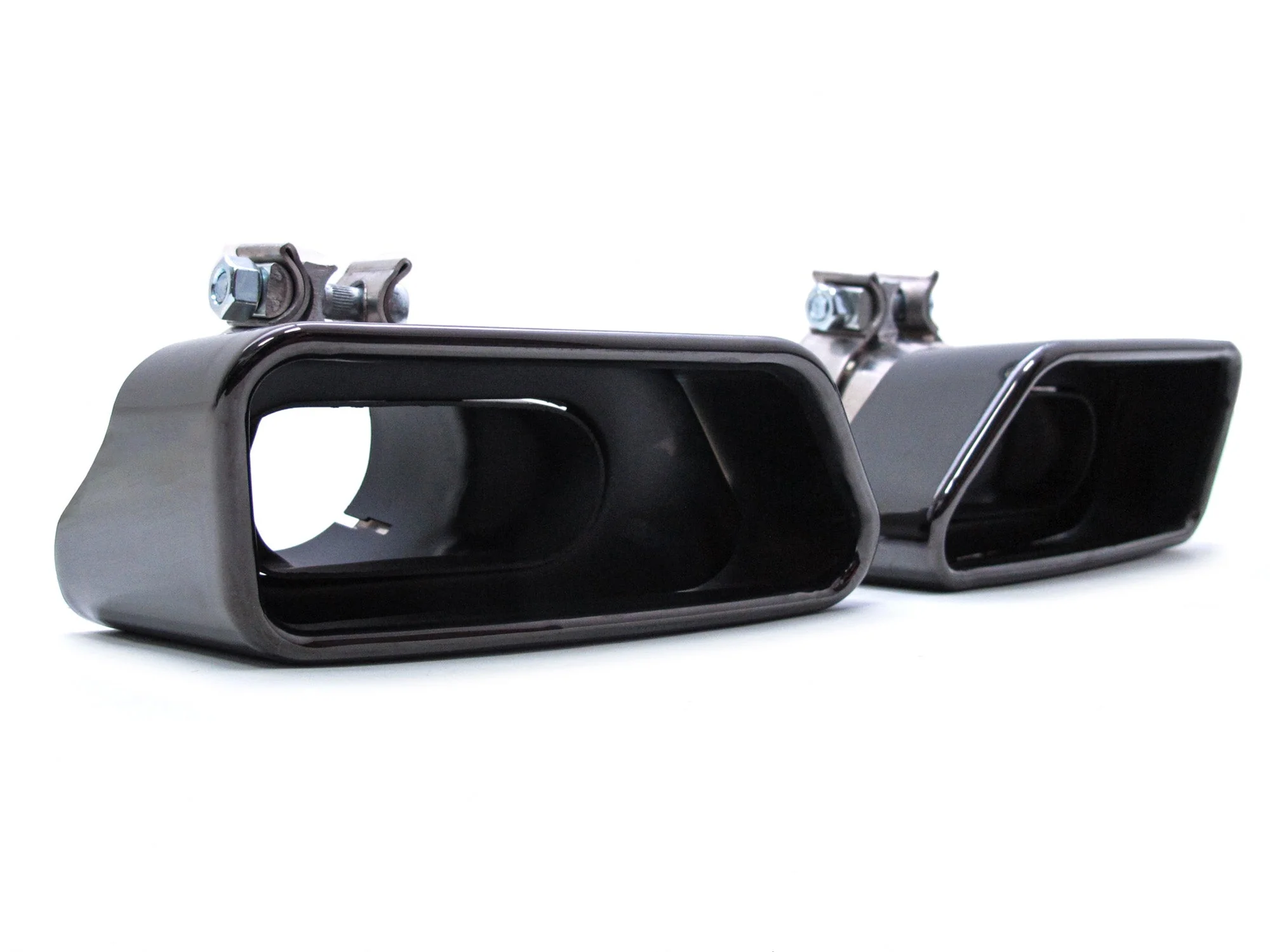 Black/Chrome Exhaust Tips For BMW F10 F11 550i 550d M Sport 2010-2016 - Image 5