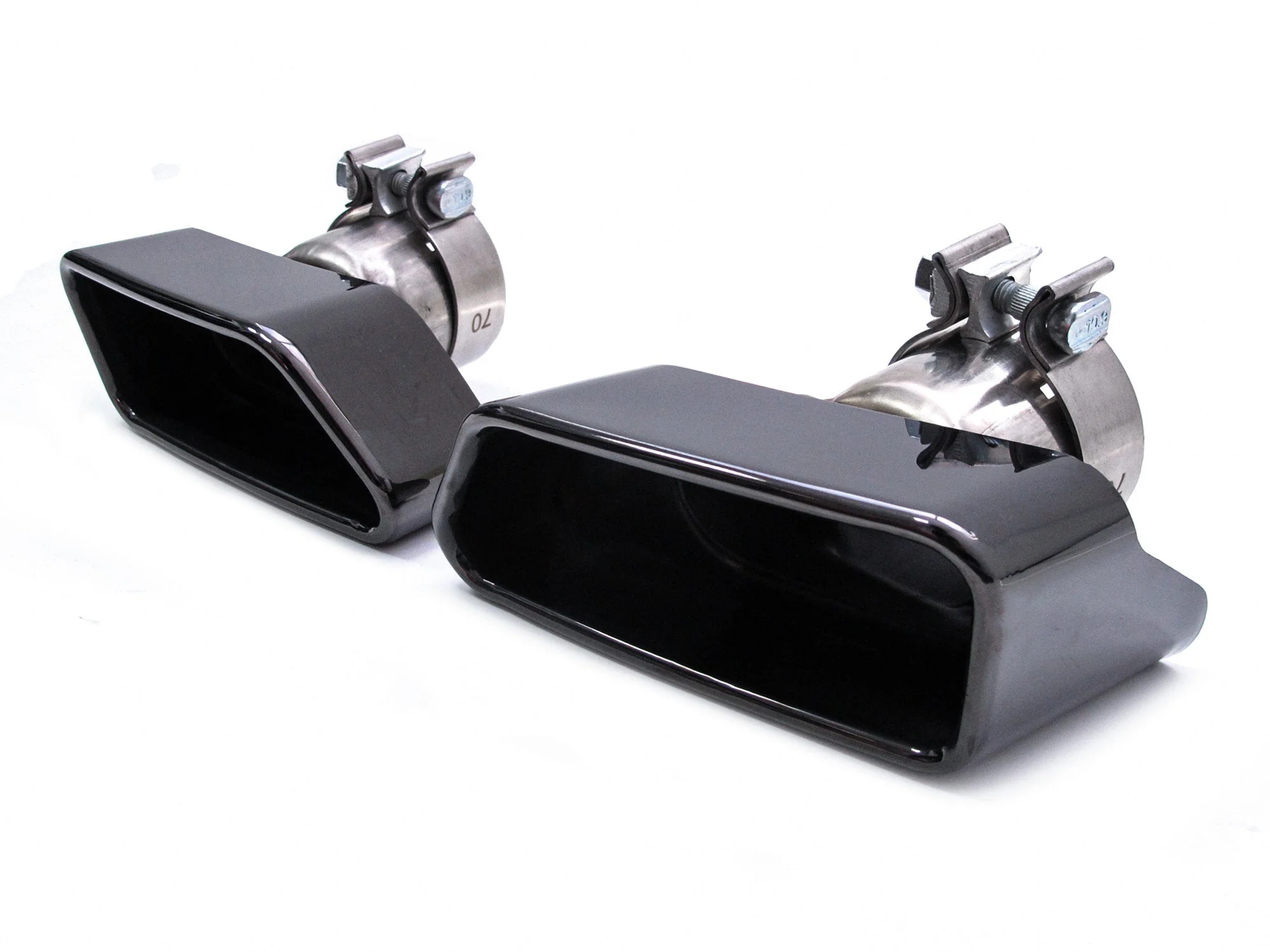 Black/Chrome Exhaust Tips For BMW F10 F11 550i 550d M Sport 2010-2016 - Image 6