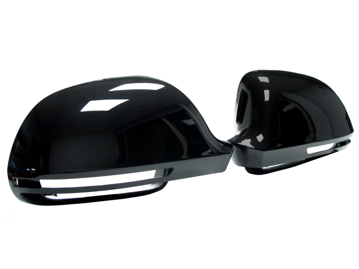 Gloss Black Mirror Cover Caps for Audi A3 8P A4 B8 A5 A6 C6 Q3 (No Side Assist) - Image 17