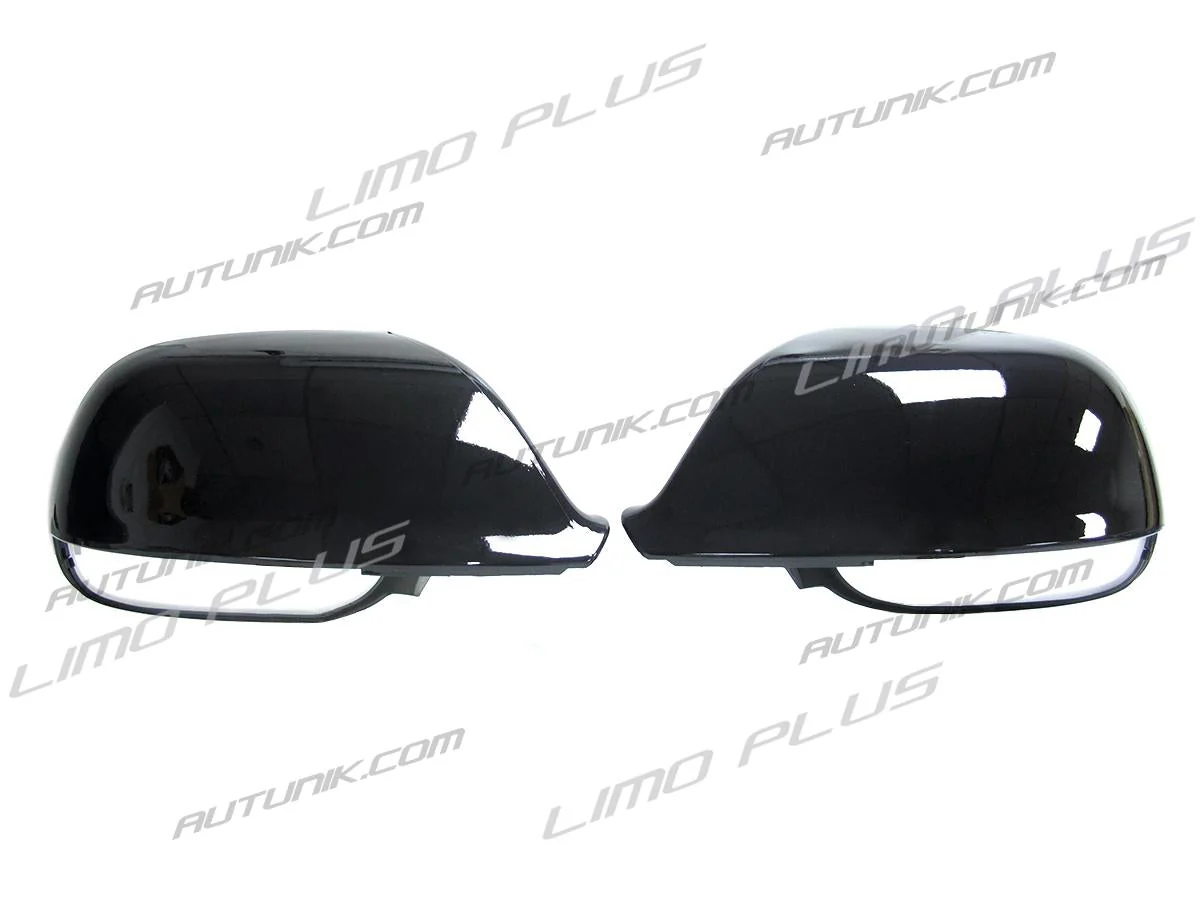 Pair Gloss Black Mirror Cover Caps For 2009-2017 AUDI Q5 SQ5 Q7 w/ Side Lane Assist mc64 - Image 8