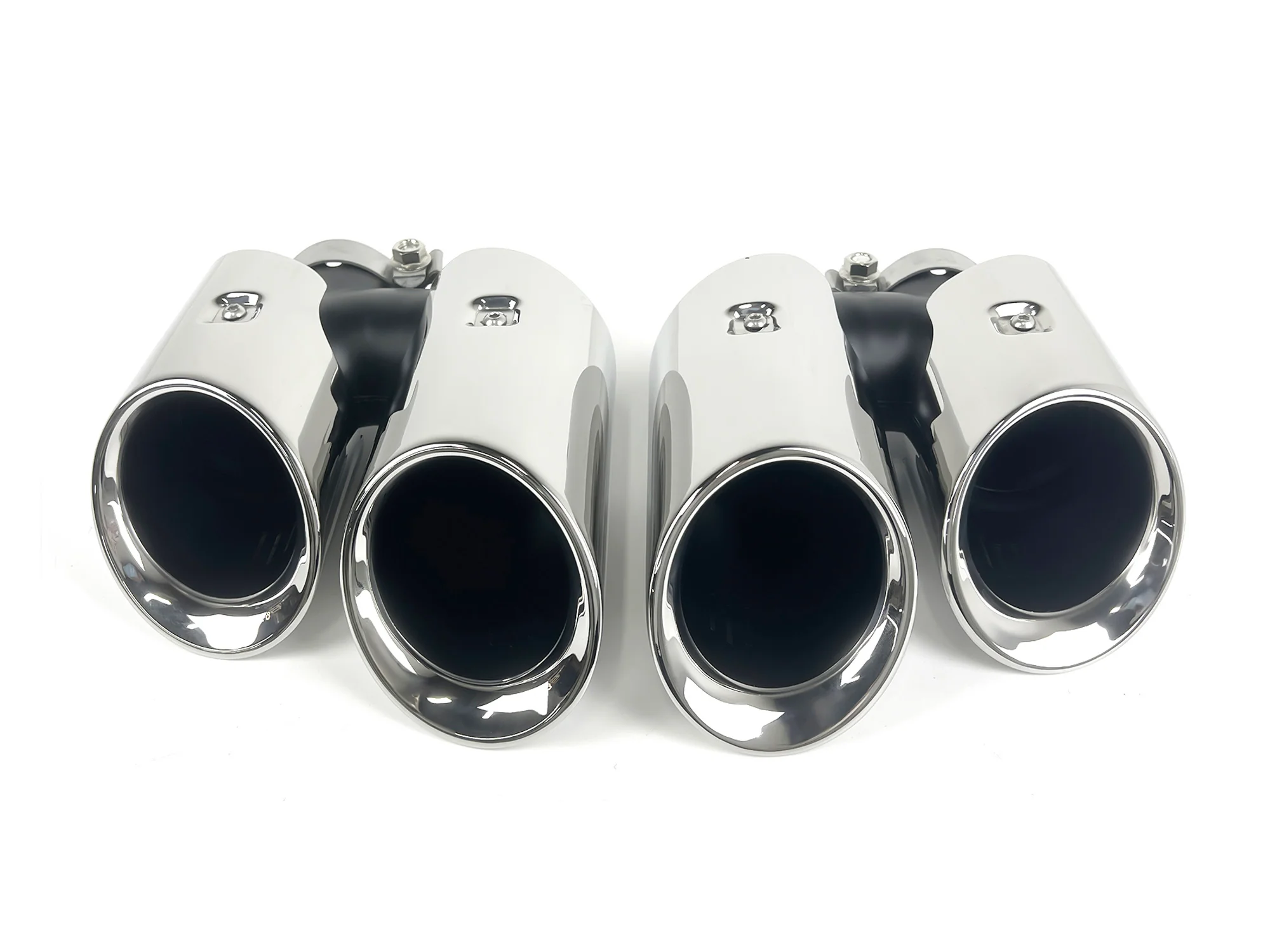 Stainless Steel Chrome Exhaust Tips for Porsche Macan Base 2.0L 2015-2018 - Image 5