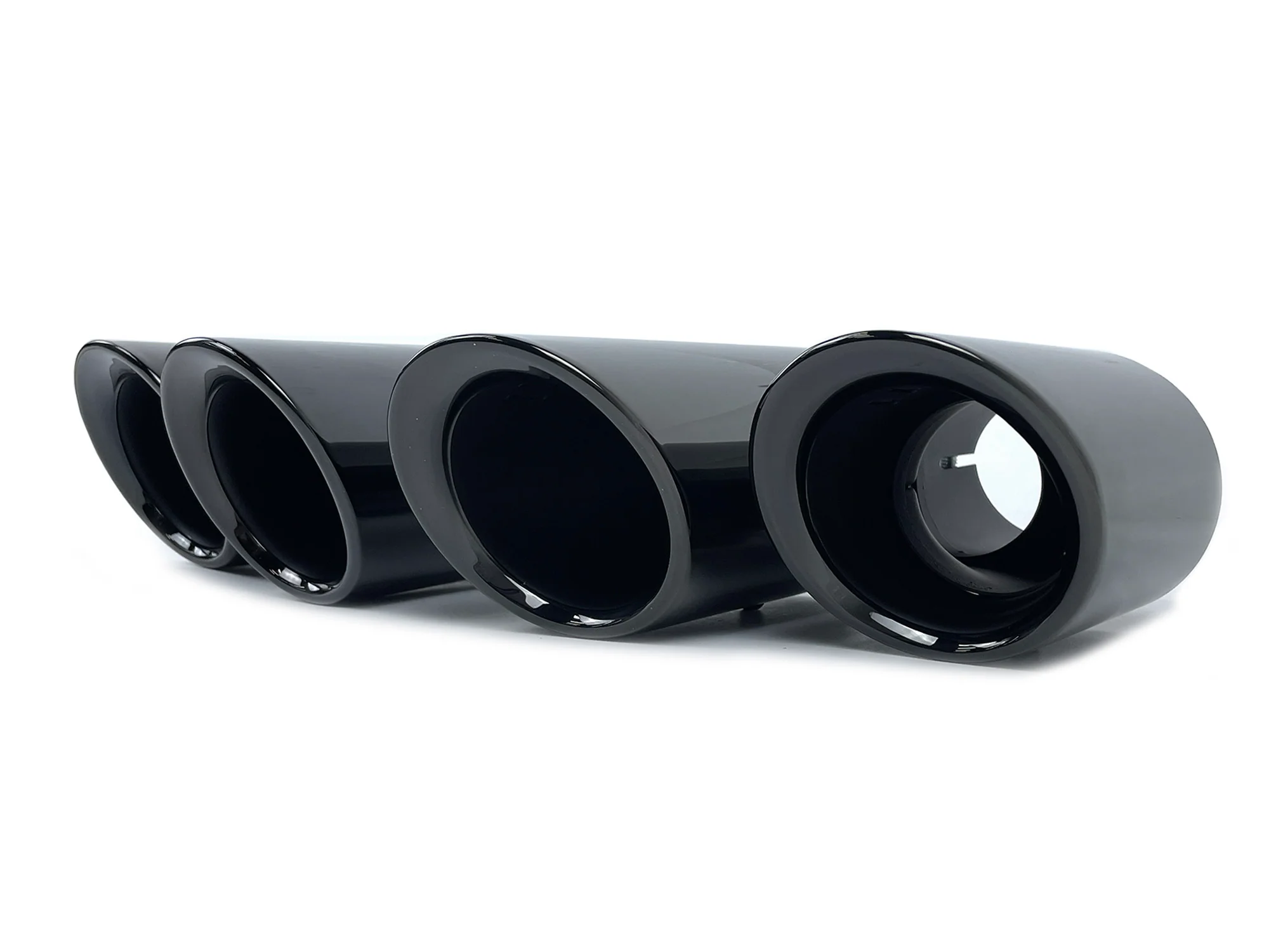 Black Stainless Steel Exhaust Tips for Porsche Macan Base 2.0L 2015–2018 - Image 8