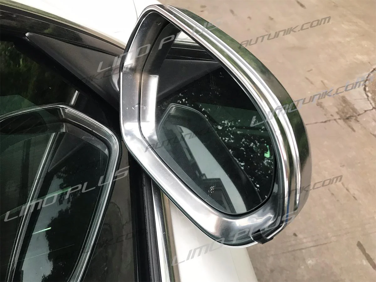 Matte Chrome Side Mirror Cover Caps Replace For AUDI A6 C7 S6 RS6 2012-2018 with Lane Assist mc15 - Image 7