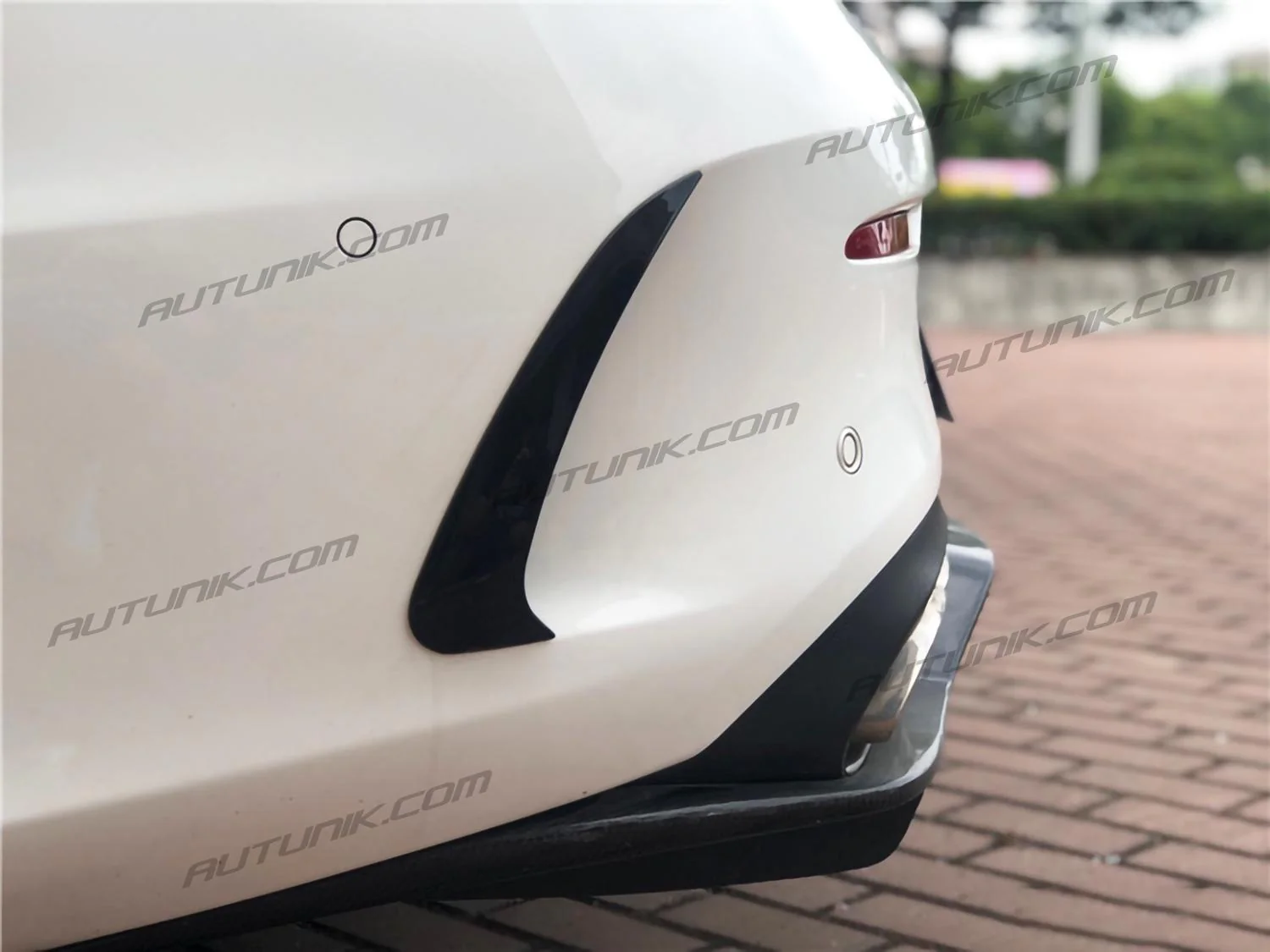 Glossy Black Rear Canards Side Air Vent Trims for Mercedes W205 Coupe C205 C300 C43 AMG 2015-2023 - Image 6