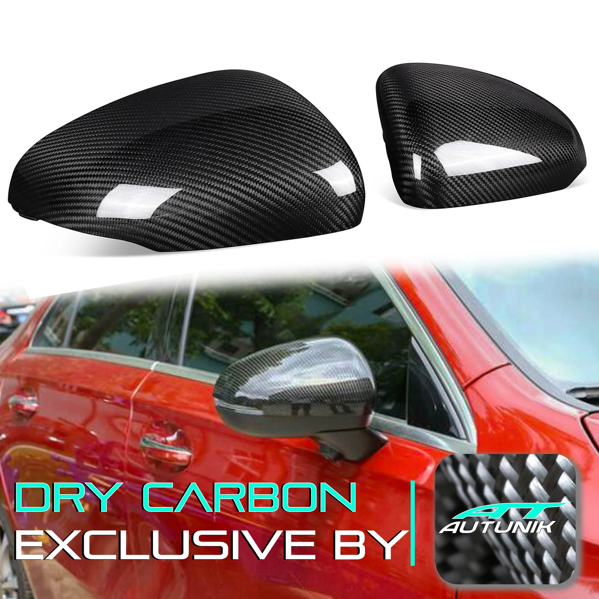 100% Dry Carbon Fiber Mirror Cover Caps Replace for Mercedes A-Class W177 CLA C118 W118 2020-2023 mc158 - Image 2