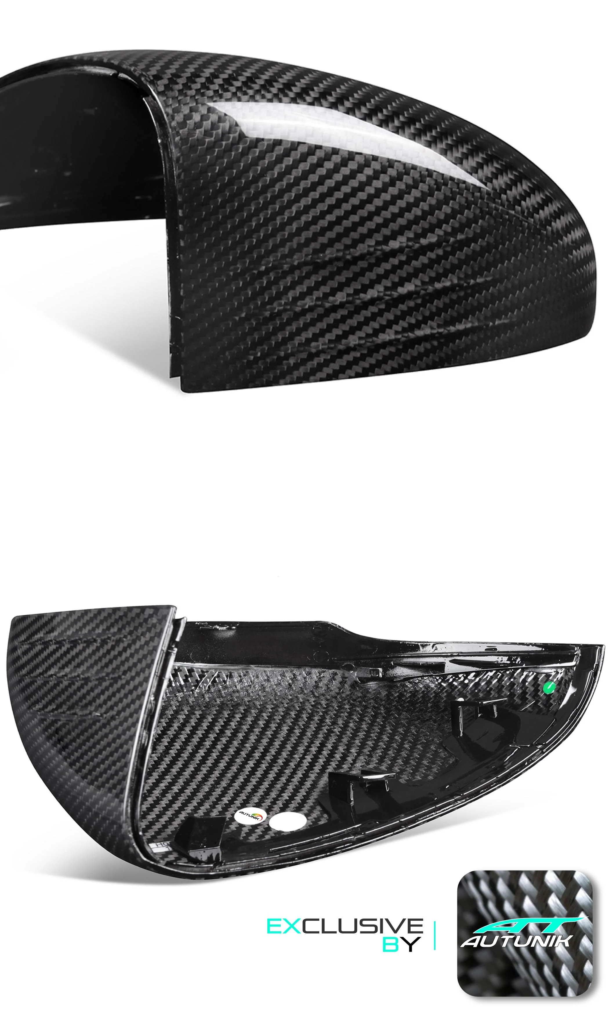100% Dry Carbon Fiber Mirror Cover Caps Replace for Mercedes A-Class W177 CLA C118 W118 2020-2023 mc158 - Image 6