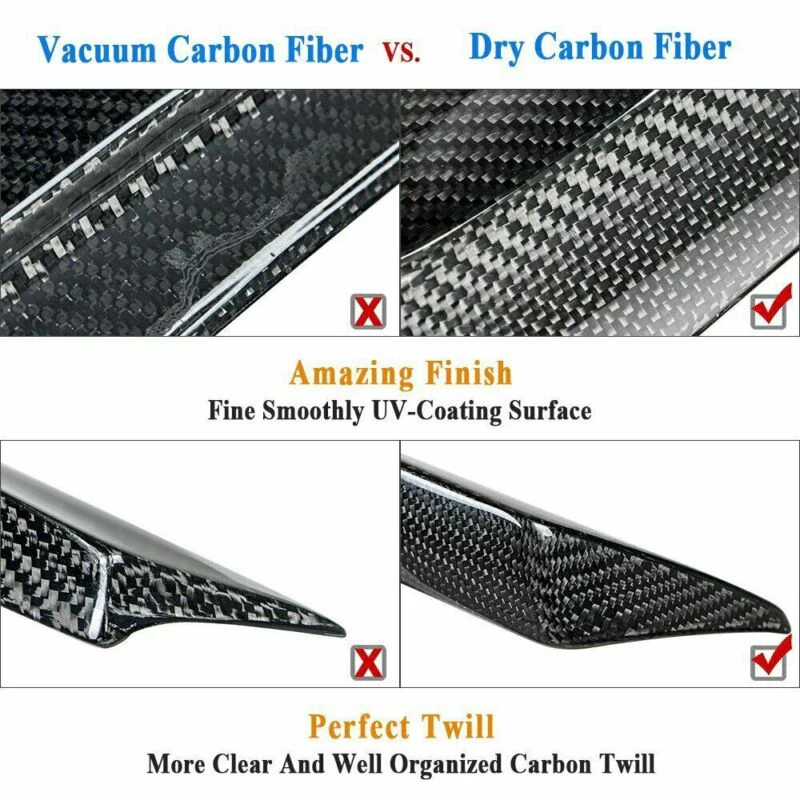 Carbon Fiber Rear Trunk Spoiler Wing fits for BMW 3Ser E90 Sedan M3 2006-2011 - Image 5