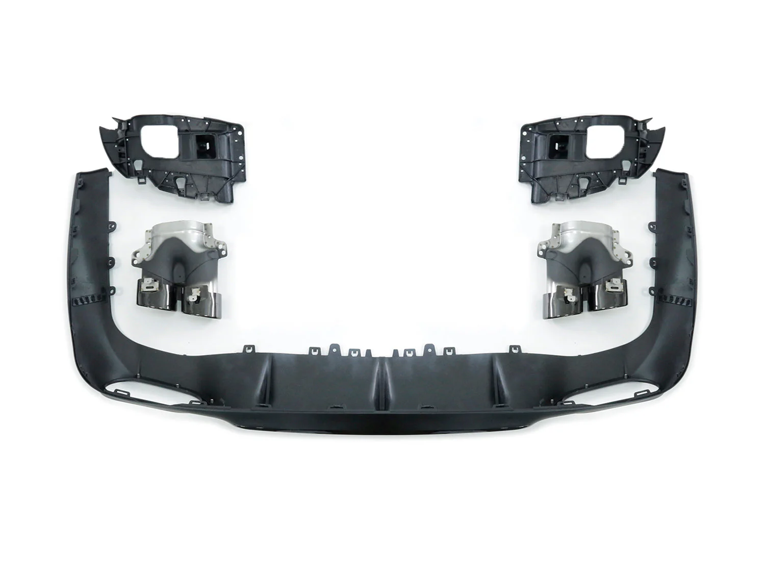 Rear Diffuser + Black Exhaust Tips for Mercedes E Class C238 A238 Coupe E300 E400 E450 AMG Pack 2018-2020 - Image 7