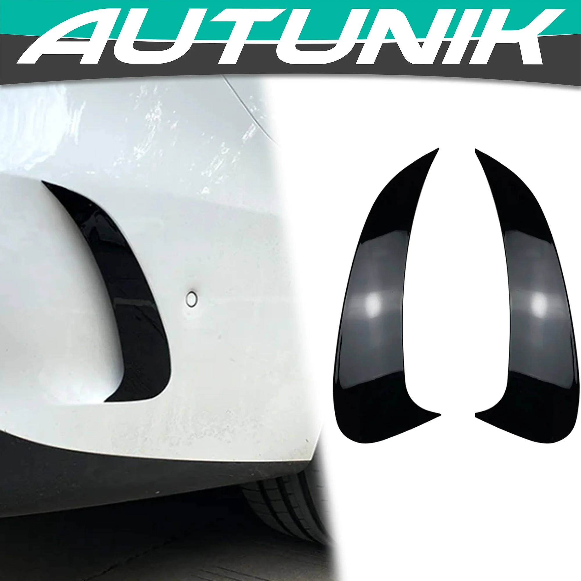 Gloss Black Rear Side Air Vent Canards for Mercedes W206 Sedan 2022-2024 - Image 12