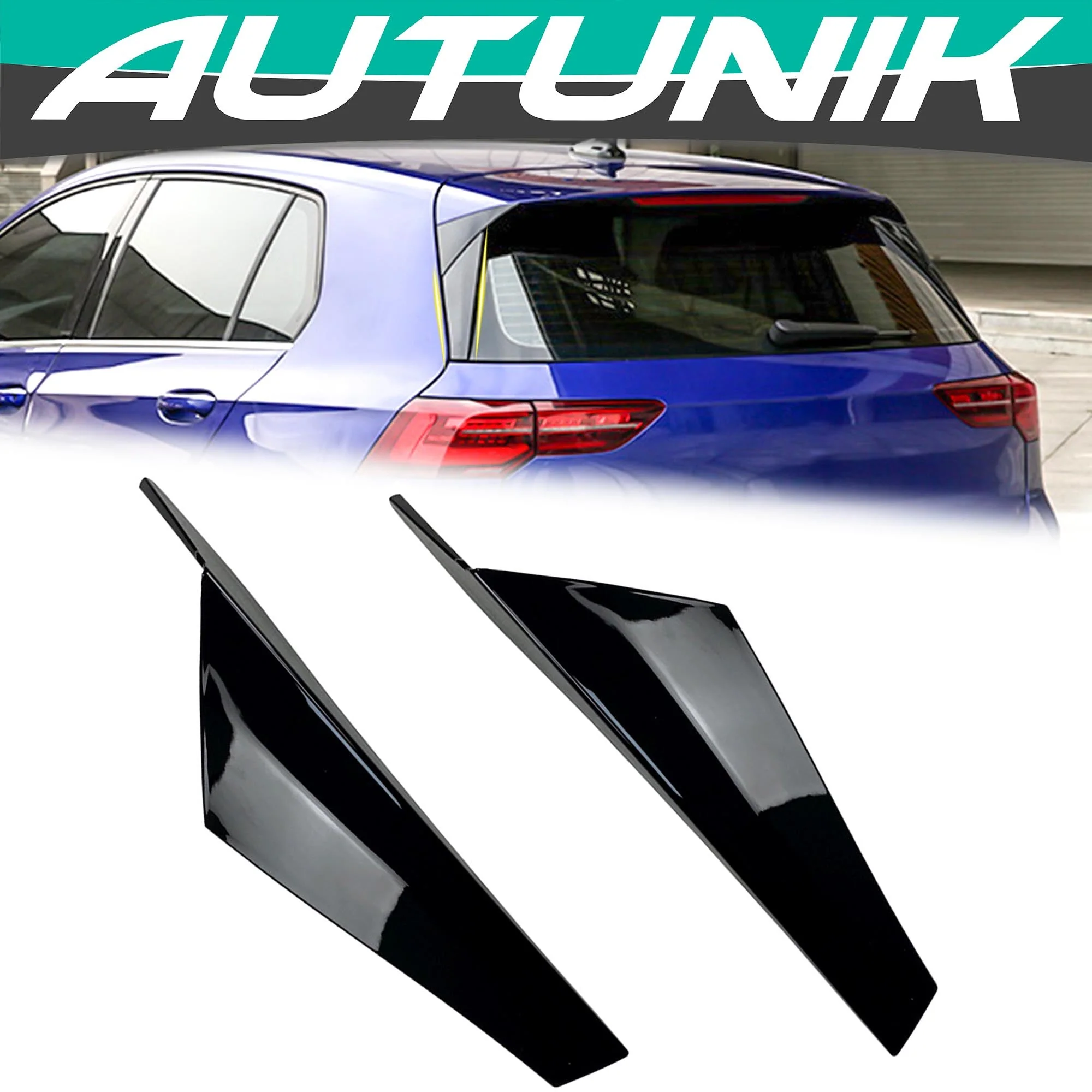 Gloss Black Rear Window Spoiler For VW Golf MK8 TSI TDI 2022-2024 - Image 14