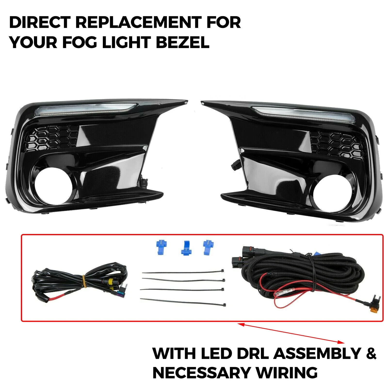 Switchback Sequential LED DRL Fog Light Cover Kit Bezel For Subaru WRX STI 2018-2021 - Image 12
