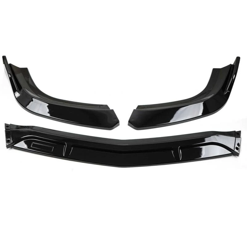 3pcs Gloss Black Front Splitter Lip For 2008-2014 Mercedes C-Class W204 AMG Bumper - Image 6