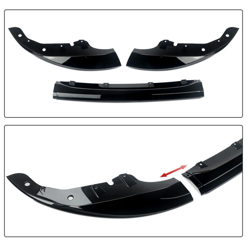 Glossy Black Front Lip Splitter for BMW 4 Series 2-Door G22 G23 M Sport 2021-2026 - Image 11
