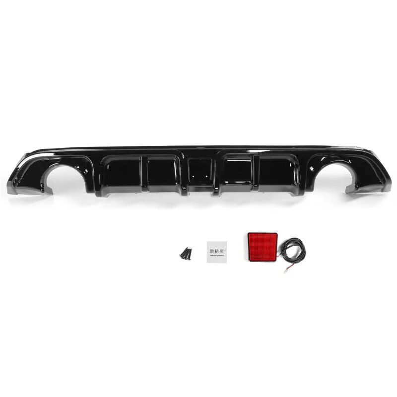 Glossy Black Rear Diffuser w/ LED Light fits Infiniti Q60 2017-2022 - Image 23