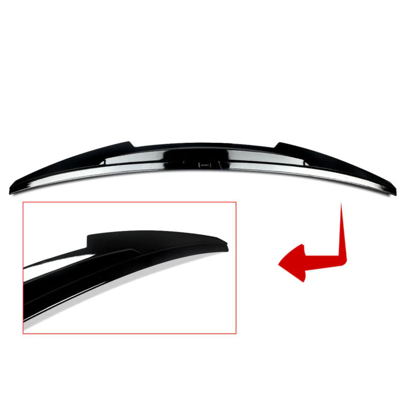 Gloss Black Rear Highkick Spoiler for Audi A4 B9 Sedan 2017-2024 - Image 11