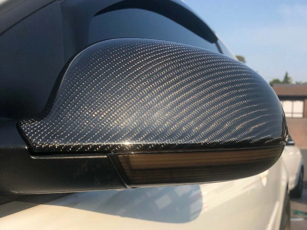 Real Carbon Fiber Side Mirror Cover Caps For VW Golf 5 MK5 GTI 2005-2008 Replacement - Image 3